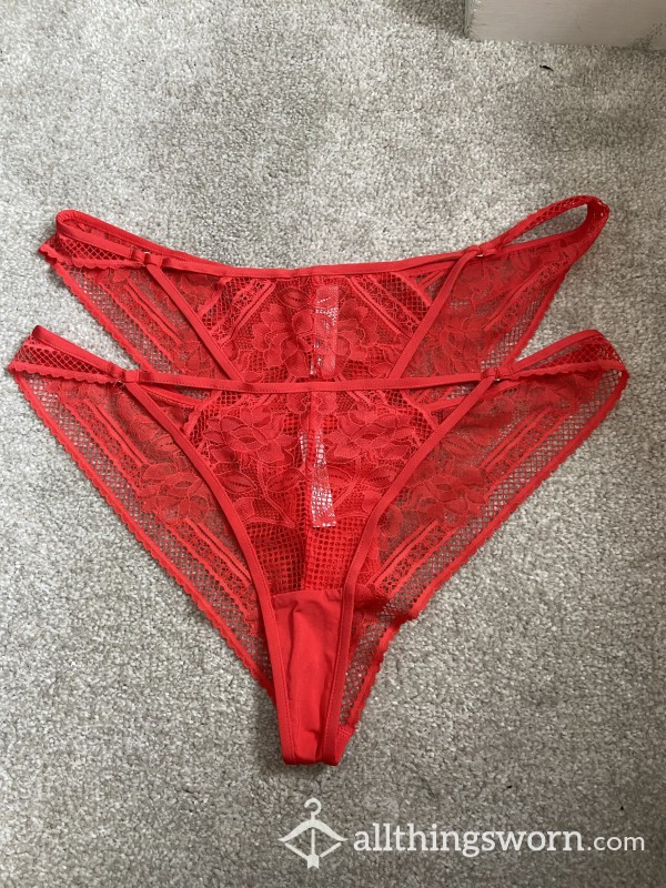 Red Lacey Panties- Custom Wear