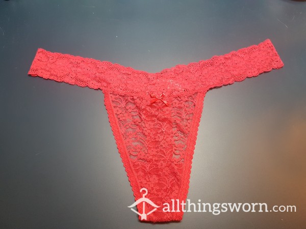 XL Soft Red Lace Thong - Custom Wear With Free Shipping!