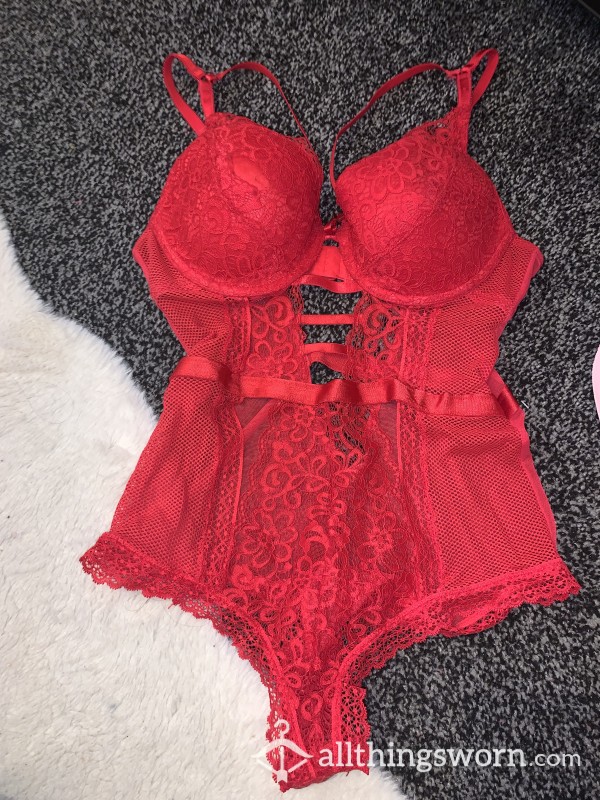 Sexy Red Lingerie Bodysuit🌶️ Includes Pictures Wearing It