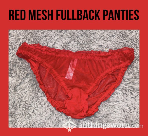 Red Mesh Fullback Panties🌹