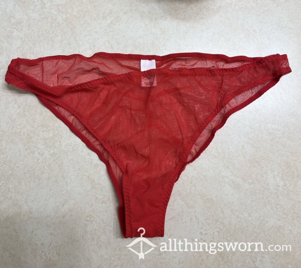 Red Mesh Panties