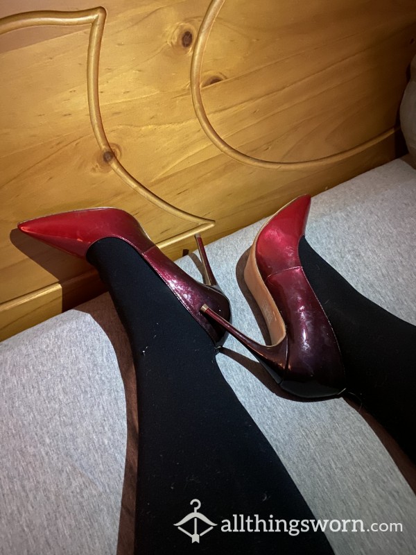 Red Ombré Six Inch Stiletto Heels UK7
