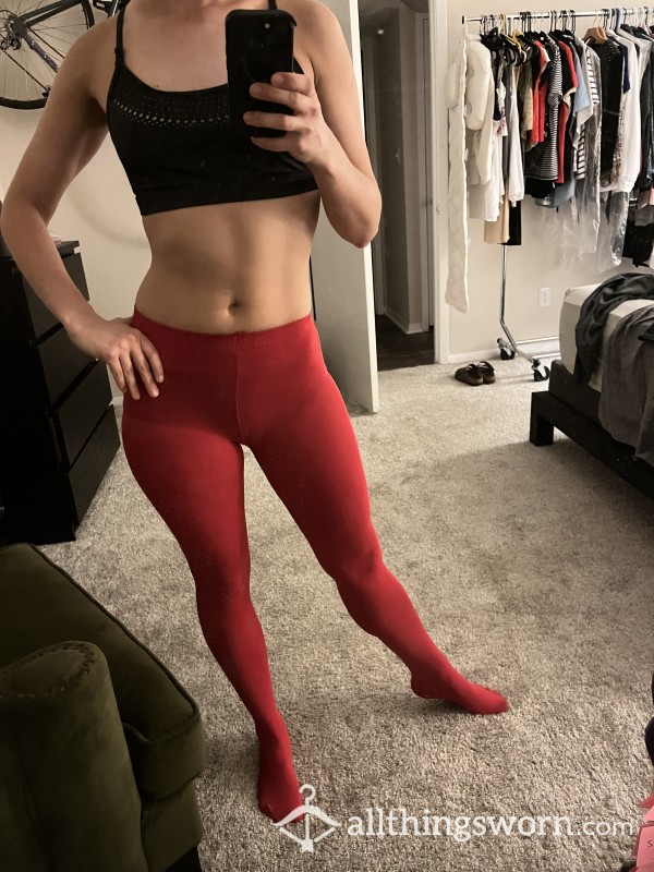 Red Pantyhose - So Comfy And Fun!