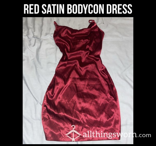 *reduced* Red Satin Bodycon Dress👠