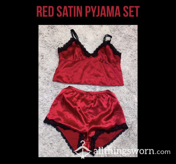Red Satin Pyjama Set❣️
