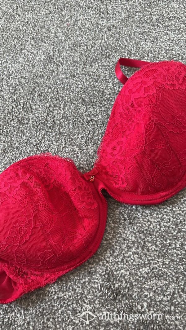 Used Red Sexy Bra