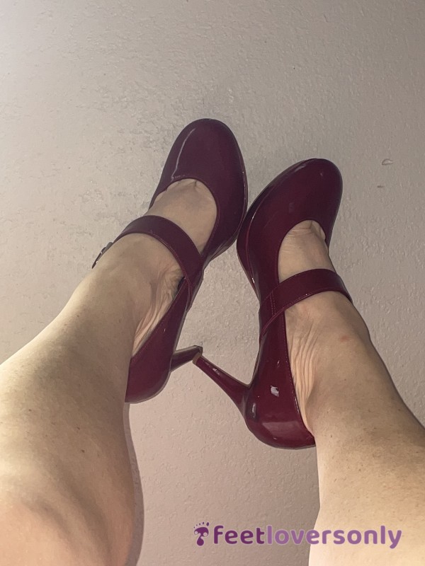 Red, Sexy, High Heels Stinky Well Worn