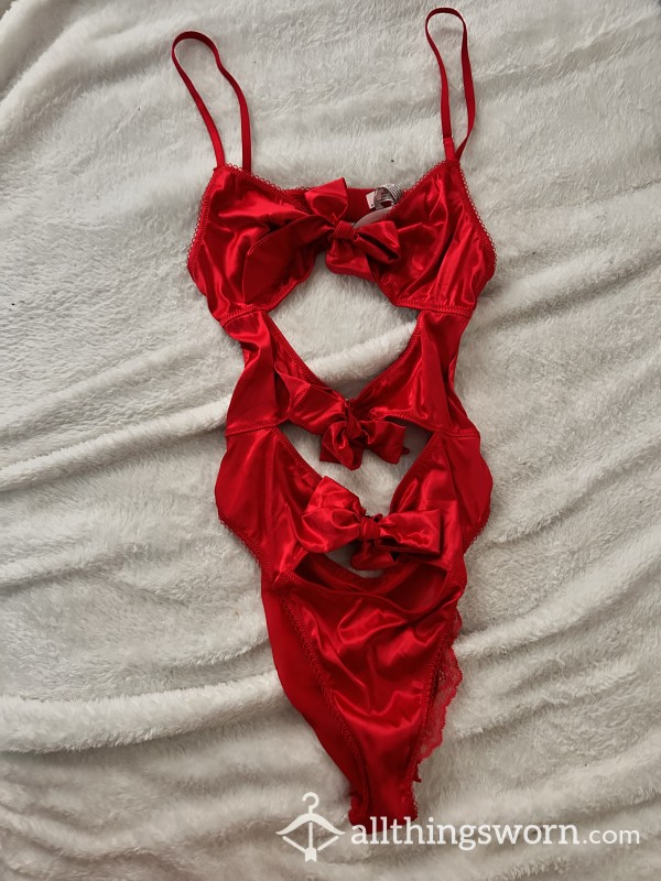 Red Silk Lingerie Worn And Potent