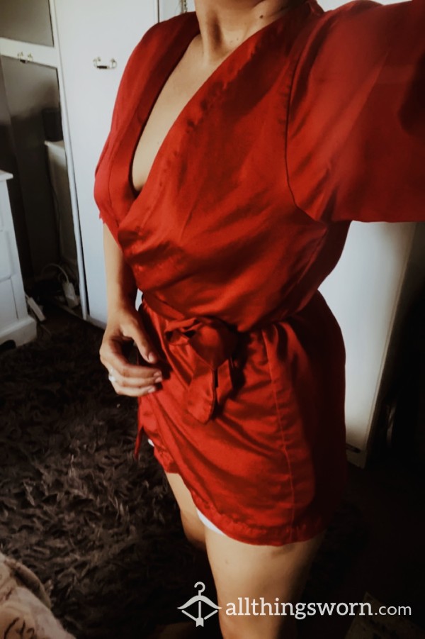 Red Silky Robe 🥵