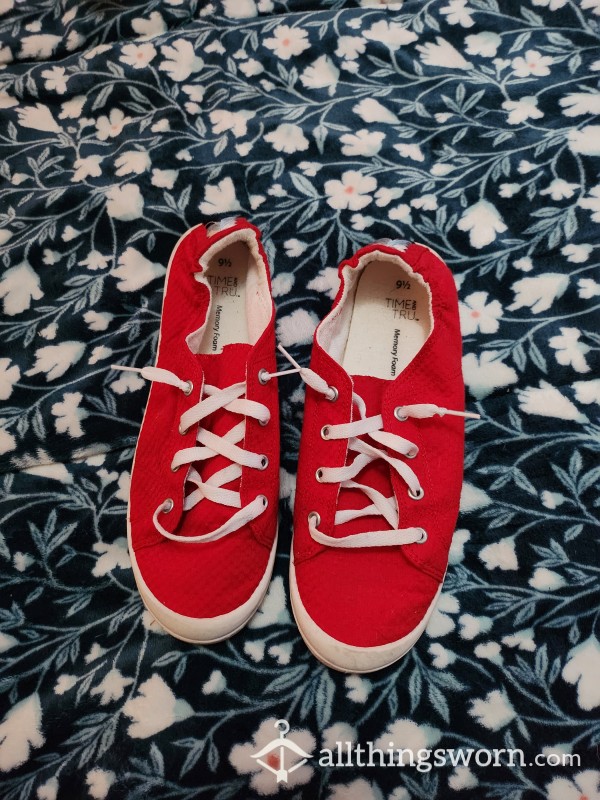 Red Slip On Sneakers