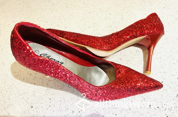 Red Sparkly Heels