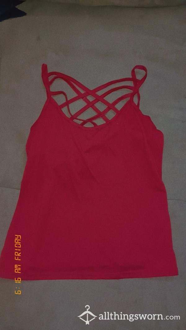 Red Strappy Tank Top
