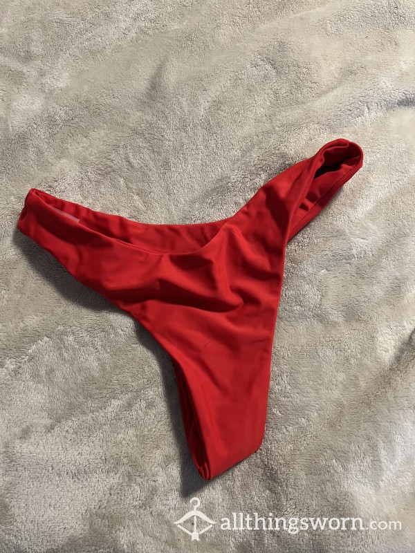 Red Thong Bikini Bottom
