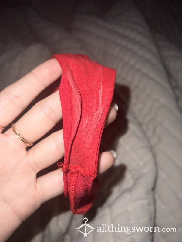 Red Thong Used 24+ Hr❤️