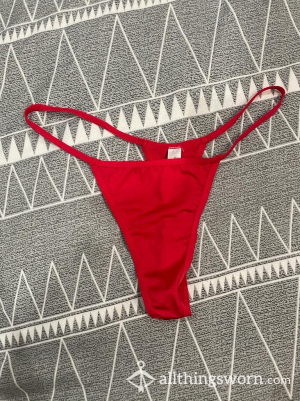 RED THONG - Worn For Up To 72hrs