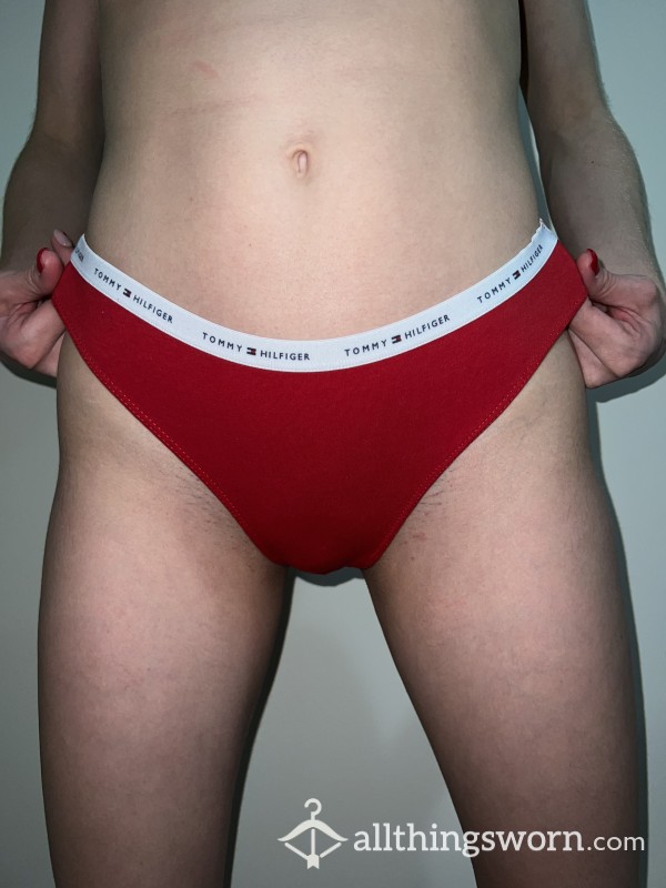 Red Tommy Hilfiger Thong! Size S