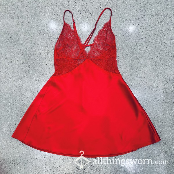 Red Victoria's Secret Babydoll Size Small