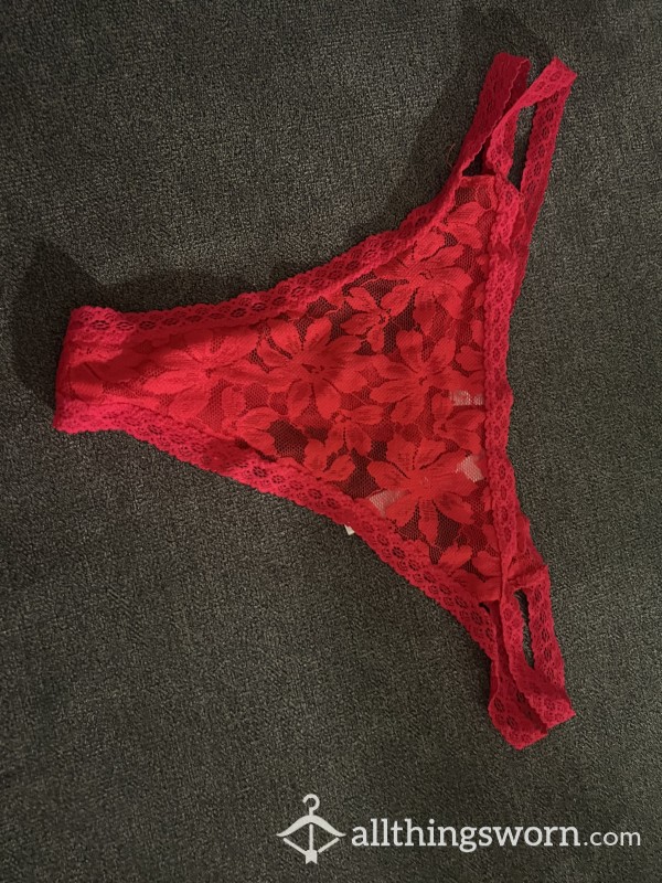 Red VS Lace Thong