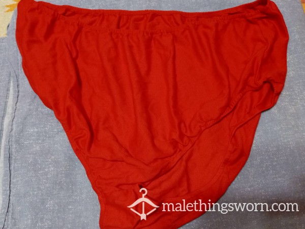 Red Woman's Panties - Peed-In Only
