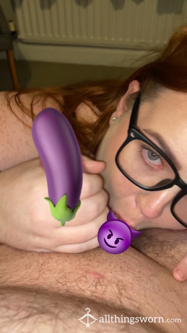 Redhead Glasses Give HJ And BJ With Ball Sucking And Swallows