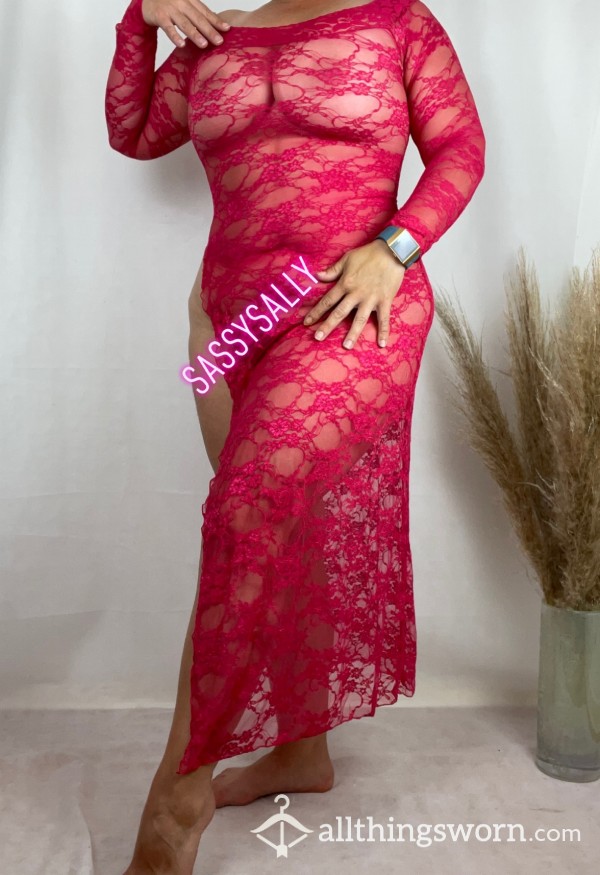 Red/pink Lace Dress