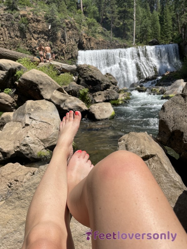 Resting My Cute Feet Near The Waterfall 👣 💦