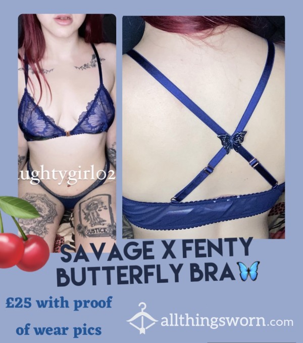 Rhianna Savage X Fenty Butterfly Bra🦋 (non Padded)| Worn During Sex Or For 24hrs😋