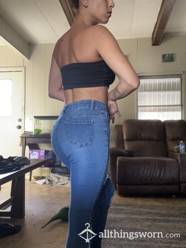 Ripped Tight High Rise Jeans