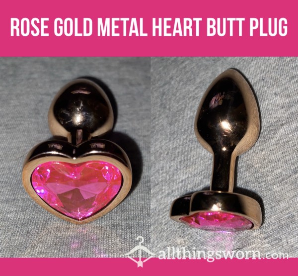 Rose Gold Metal Heart Butt Plug💗