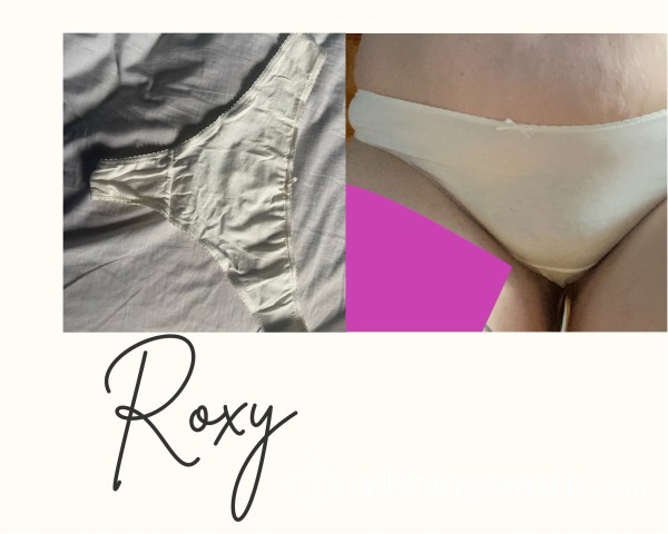 “Roxy” Cream Cotton Thong