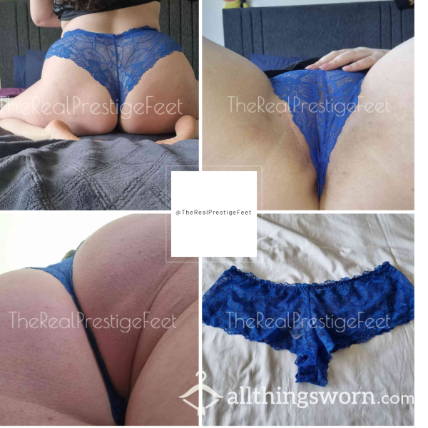 Royal Blue High Waisted Lace Panties | No Cotton Gusset | Size 1XL | Standard Wear 48hrs | See Listing Photos For More Info - From £16.00