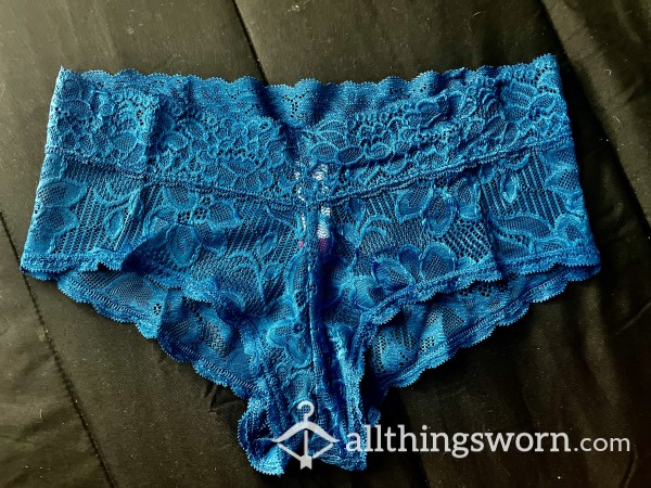 Royal Blue Lace Cheeky Panties