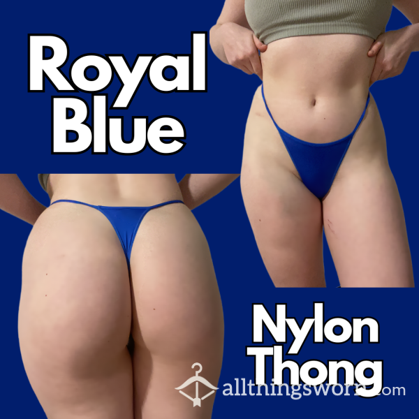 Royal Blue Nylon Thong