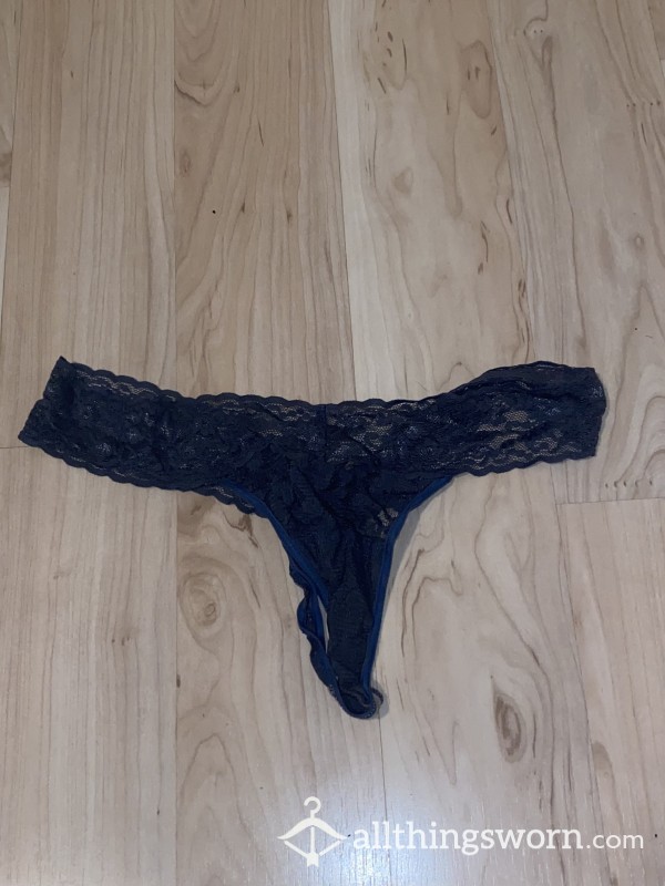 Royal Blue Panties With Bleach Stain