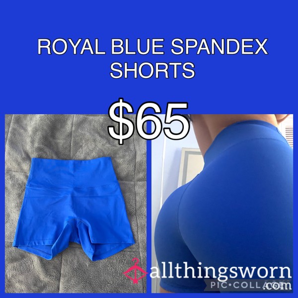 ROYAL BLUE SPANDEX SHORTS