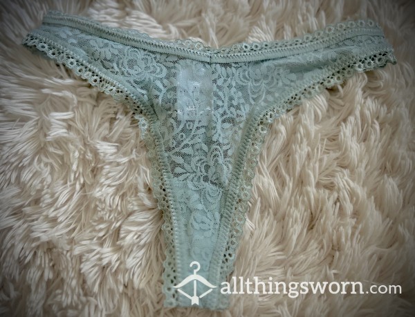 Sage Green Lacy Thongs $30aud