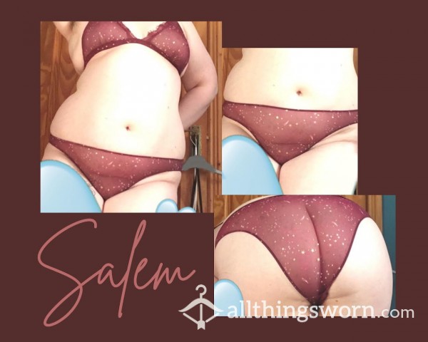 “Salem” Sheer Mesh Bralette And Panty Set