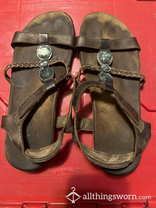 Sandals, Worn, And Stinky And Dirty Comes With Seven Day Wear