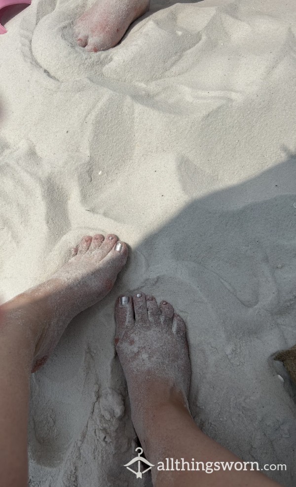 Sandy Feet And Toes & Dirty After Pics