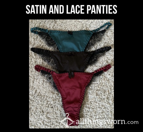 Satin And Lace Panties👀