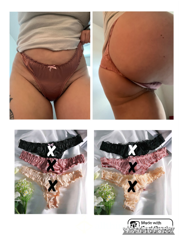 Sold Out - Satin And Lace Thongs