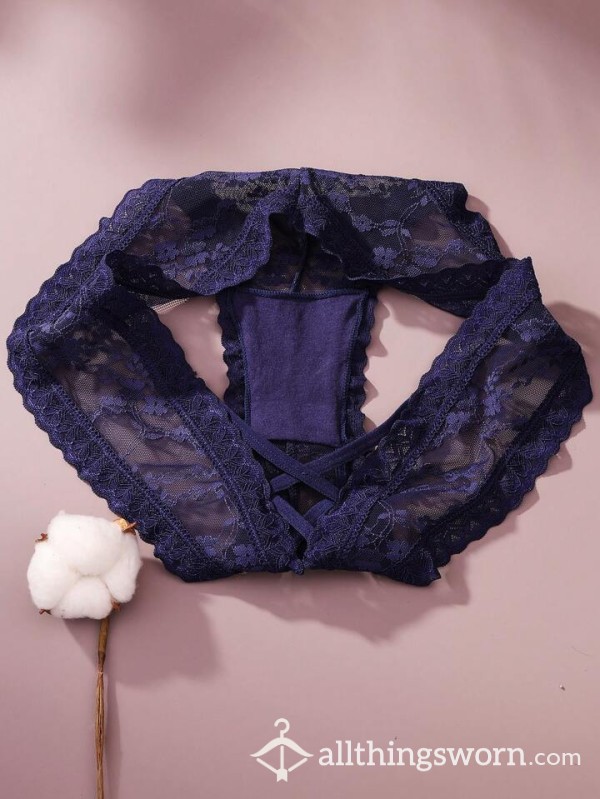 Kinky Blue Lace Thong