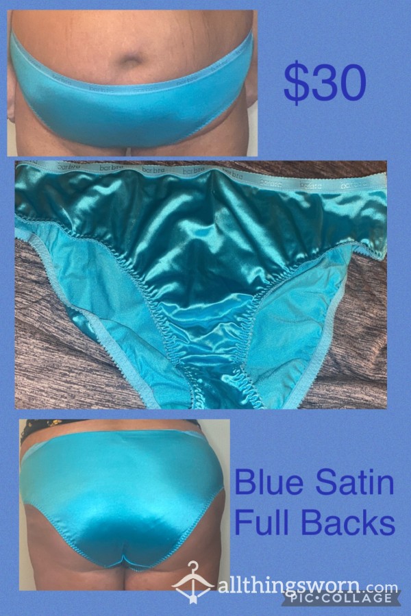 Satin Blue Full Back Panties