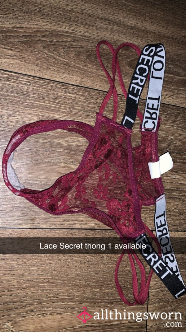 Sold Red Lace Thong