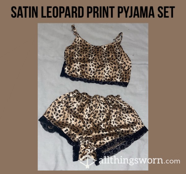 Satin Leopard Print Pyjama Set🐆