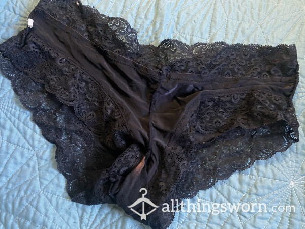 Satin Panties With Stained Gusset