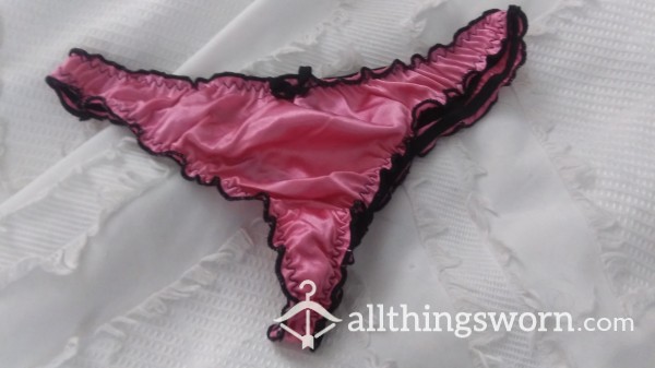 SATIN THONG PANTIES (MANY COLORS!) WORN BY TRANS DANI TEMPEST