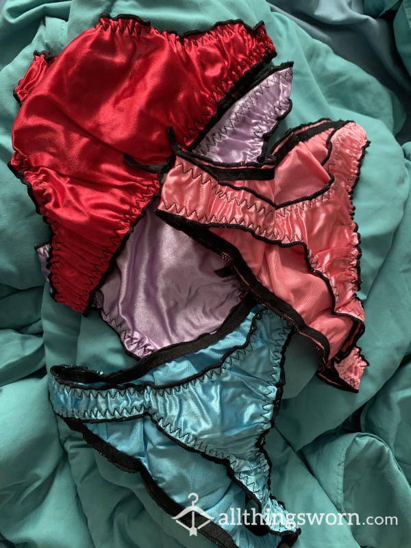 Satin Thongs Waiting For A Wear