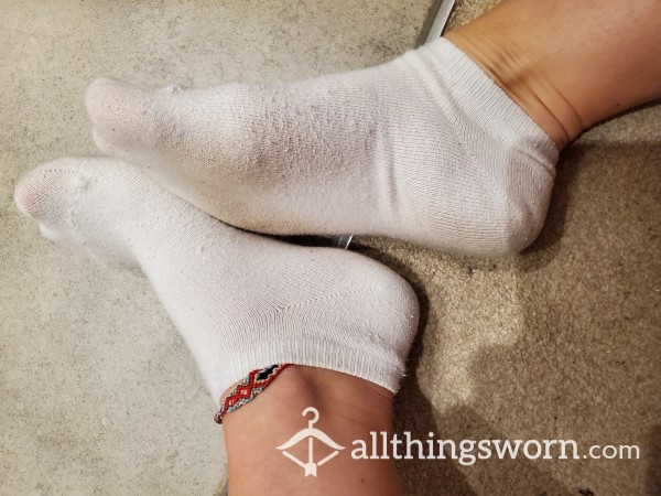 Scented White Trainer Socks - 24 Hours Wear!