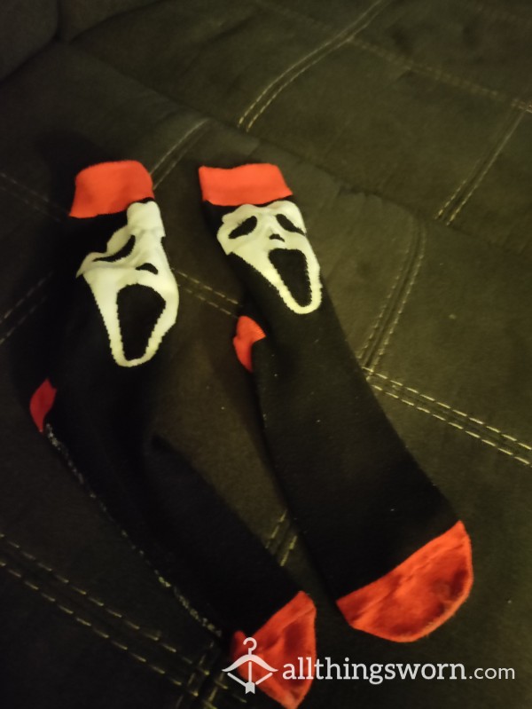 Scream Ghost Face Socks Used And Well-worn